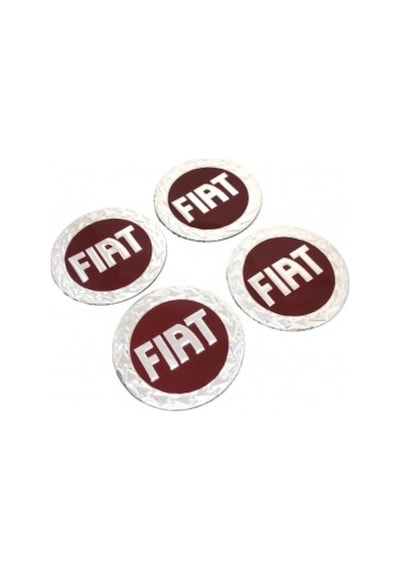 Fiat Alüminyum Yapıştırma Jant Göbeği Kırmızı 4 Lü 90Mm (554091828)