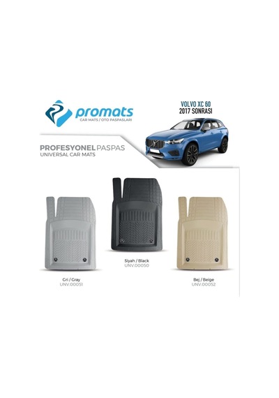 Bermot Volvo Xc60 2017 Sonrası Oto Paspas Profesyonel 4d Bej