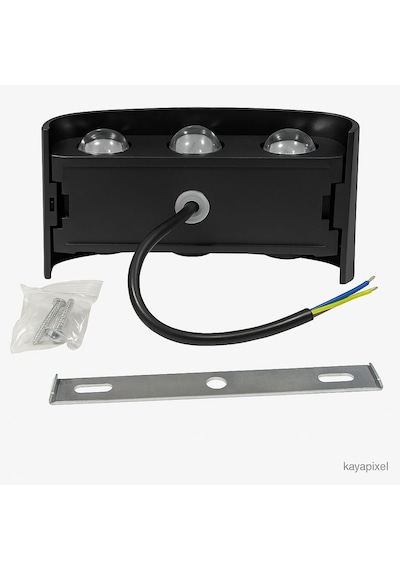Tepegöz 9w Dekoratif Çift Yönlü Bahçe Aplik Ip65 Su Geçirmez, Mercekli Led, 3200k Günışığı Re