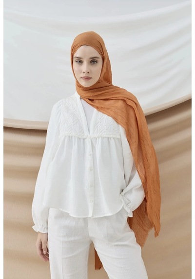 Aminenesil Modakaşmir Bambu Şal Soft Turuncu