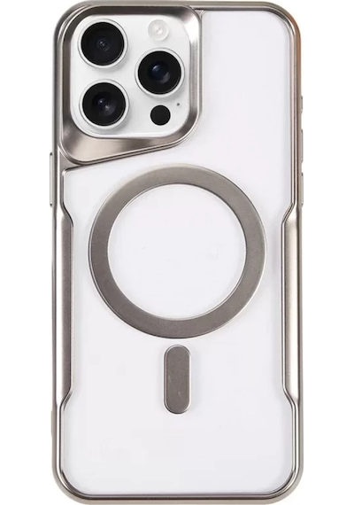 Newface Apple İphone 11 Pro Max Kılıf Boyi Magsafe Silikon Kapak - Gümüş