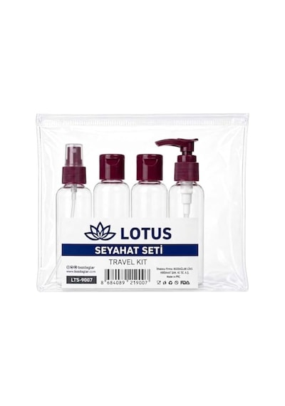 Lotus Şeffaf Seyahat Seti, 4 Parça