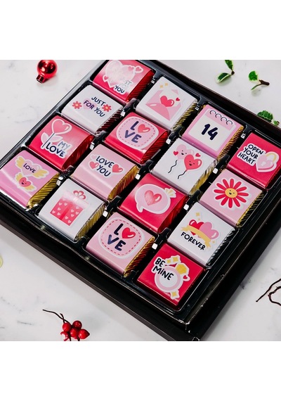 Nin Chocolate Sevgililer Günü Baskılı İnce Kare Delux Çikolata