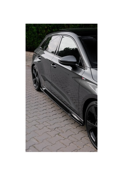 2025+ Audi A3 S Line Yan Marşpiyel Seti Piano Black Abs Yan Etek