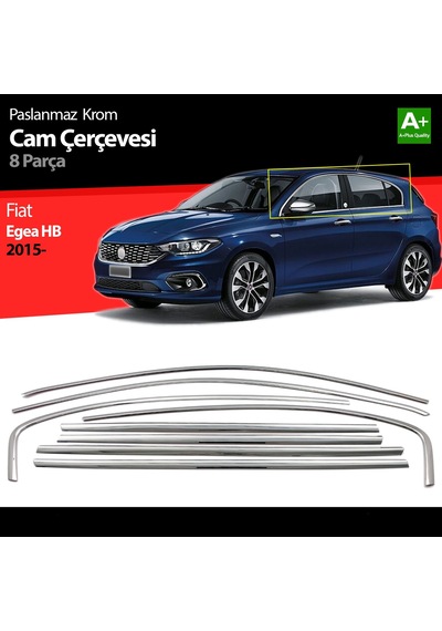 Fiat Egea Sd / Hb Krom Cam Çerçevesi 8 Prç. 2015 2016 2017 2018 2019