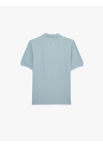 Koton Pamuklu Kısa Kollu Pike Kumaş Düğmeli Polo Yaka Slim Fit Tişört Mavi 6sam10293mk