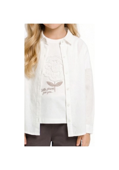 Xo Kids Kız Çocuk Gömlek 4-8 Yaş 31526 Beyaz
