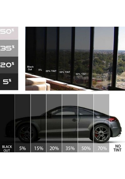 Çizilmez Cam Filmi 50 Cm X 6 Metre Light Black Açık Siyah 1p Korea %35 Koyuluk