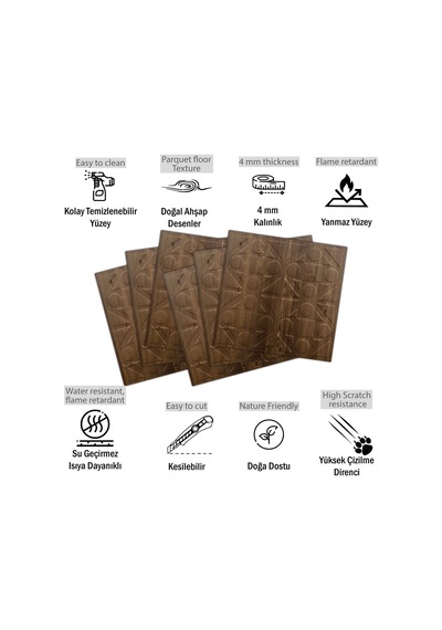 3 Boyutlu Duvar Paneli Kabartmalı Kareli Yuvarlak Desen Pvc 41x41 Cm/ 6 Adet /1 M² Antik