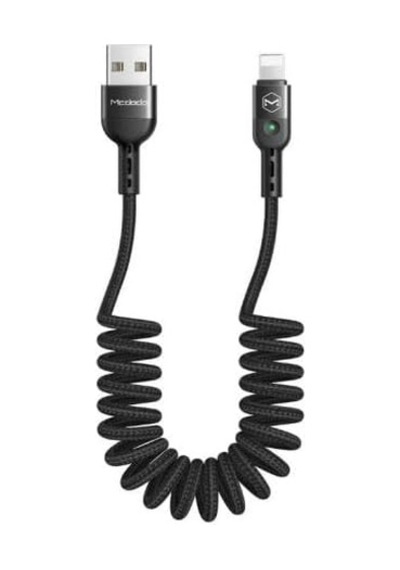 Lightning Spiral Ledli Örgü Kablo 1.8m 2a Siyah Diğer