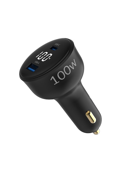 Juo 100w Led Ekranlı Type-c + Usb-a Araç Şarj Aleti İphone & Android & Notebook Araç İçi Şarj Cihazı