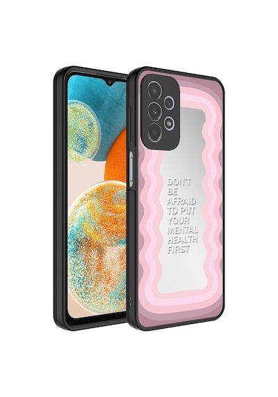Zore Galaxy Uyumlu A53 5g Kılıf Aynalı Desenli Kamera Korumalı Parlak Mirror Kapak - Süp Süper Anne