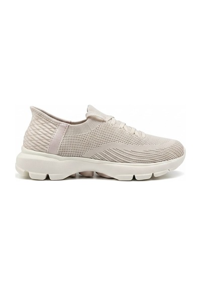 Voyager Bağcıklı Triko Kalın Taban Kadın Sneaker Ayakkabı B042 Bej