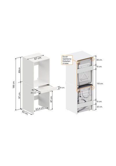 Aqua Bagno Urban Smartbox Çamaşır Ve Kurutma Makinesi Dolabı -çekmeceli-2 Parça-beyaz Abs.50.01.01.01 Aqua Bagno Urban Smartbox Çamaşır Ve Kurutma Makinesi Dolabı -çekmeceli-2 Parça-beyaz Abs.50.01.01.01