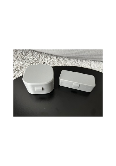 Kulak Çubuğu Ve Pamuk Seyahat Kabı 3d Baskı Taşınabilir Hijyenik Organizer Gri