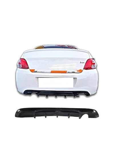 Peugeot 301 Difüzör Difizör Plastik Parlak Siyah 2017 2018 2019 2020 2021 2022 Arka-difizör-bodykit-ek
