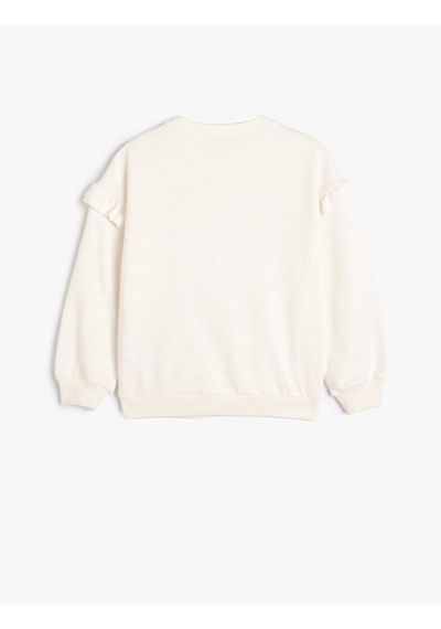 Koton Fırfırlı Sweatshirt Köpek Baskılı Uzun Kollu Pamuklu Ekru 5wkg10255ak Ekru Koton Fırfırlı Sweatshirt Köpek Baskılı Uzun Kollu Pamuklu Ekru 5wkg10255ak Ekru