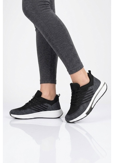 Walkway Siyah-füme Fileli Hafif Esnek Unisex Spor Ayakkabı Molen 118 G Siyah - Füme
