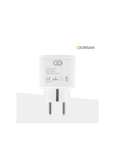 Günsan Wifi Akıllı Priz 16a Enerji Takibi, Uzaktan Kontrol, Tuya Smart Life, Sesli Komut Google Home & Alexa