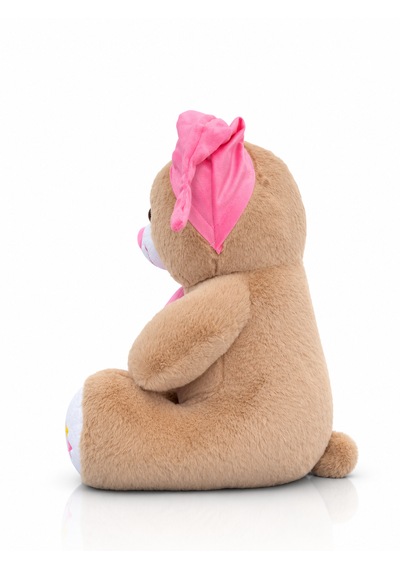 Ayıcık Şapkalı Ve Yastıklı Seri Peluş Ayıcık 60cm - Hediyelik Peluş Oyuncak Açık Kahverengi