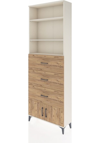 Arges Dolap 3 Raflı 3 Çekmeceli 2 Kapaklı 88x30x243 Aytaşı-çam Aytaşı