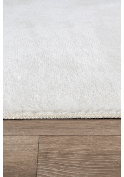 Vl Comfort Peluş Halı Gri Overloklu Ekru
