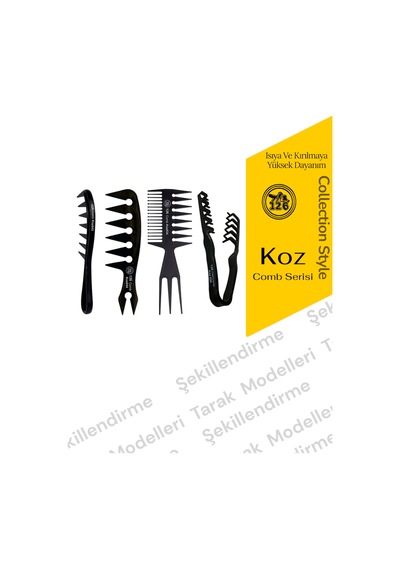 126 Koz020 Mucize Tarak Koz 034 Koz 043 Koz 044 Saç Şekillendirici Tarak Seti