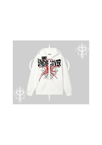 Tarzsokak Beyaz Hırka Sweatshirt Spider Undercover