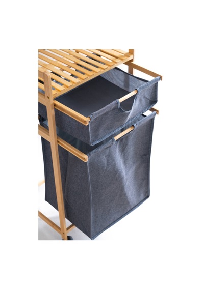 Acar Bambu Çamaşır Sepeti - 85 X 41.3 X 32.5 Cm Gri
