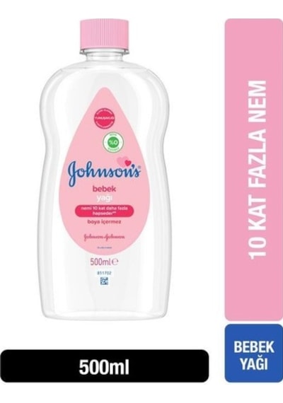 Johnsons Baby Bebek Yağı 500ml Nemlendirici Pembe 5 Li Set