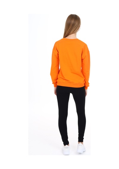 Toontoy Kids Toontoy Kız Çocuk 2'li Takım Baskılı Bisiklet Yaka Düşük Omuz Cepli Sweatshirt & Basic Düz Tayt Turuncu Toontoy Kids Toontoy Kız Çocuk 2'li Takım Baskılı Bisiklet Yaka Düşük Omuz Cepli Sweatshirt & Basic Düz Tayt Turuncu