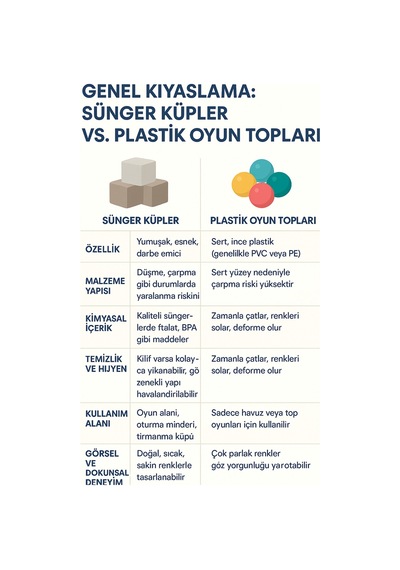 Sünger Oyun Küpleri 10x10x10 Cm 100 Adet Oyun Havuzu Topları Alternatifi