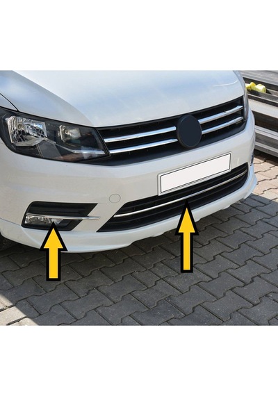 Vw Caddy Krom Ön Tampon Çıtası 2015-2020 Arası 3 Prç