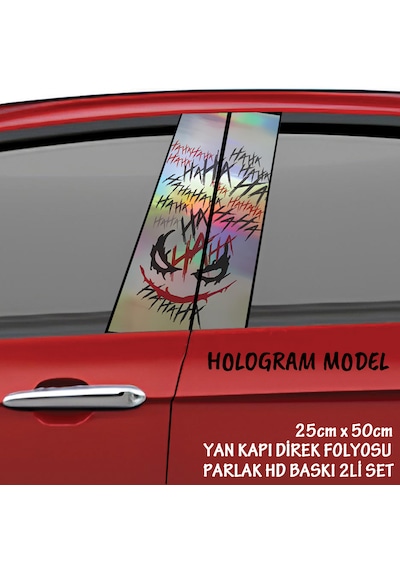 Yan Kapı Kaplama Joker Vizyon Hologram 2 Adet