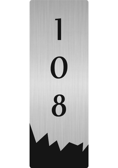 Metal Departman Kapı İsimliği, Yönlendirme Levhası 108 Dikey 7x20 Cm Gümüş Renk