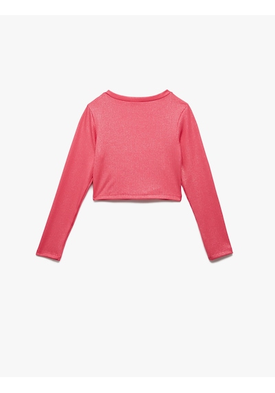 Koton Kalp Pencere Detaylı Uzun Kollu Bisiklet Yaka Kaşkorse Crop Yılbaşı Bluz Pembe 6wkg60007ak Gül Koton Kalp Pencere Detaylı Uzun Kollu Bisiklet Yaka Kaşkorse Crop Yılbaşı Bluz Pembe 6wkg60007ak Gül
