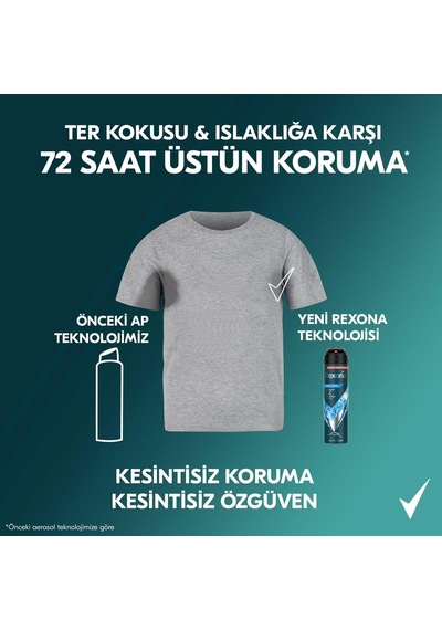 Men Erkek Sprey Deodorant Xtra Cool 72 Saat Kesintisiz Üstün Koruma 150 Ml 86331538