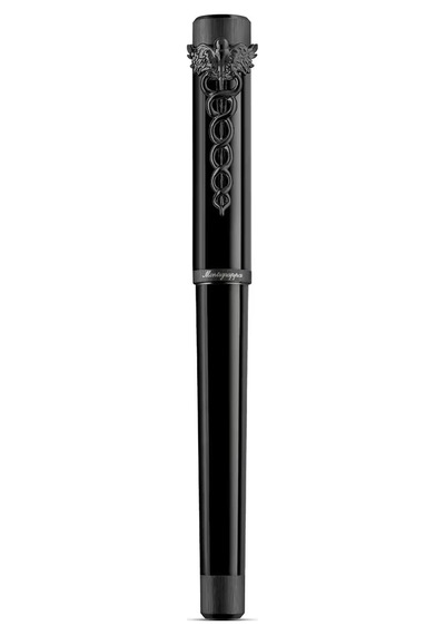 Montegrappa Zero Caduceus Ultra Black Roller Kalem Iszecrıc Siyah