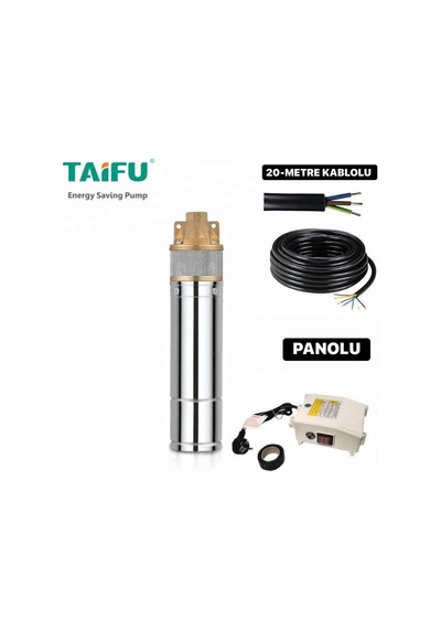 Taifu 4Skm-100 - 1 Hp - 20 Metre Kablolu - Panolu - Dalgiç Pompa