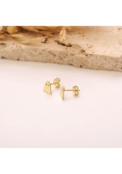 925 Ayar Gümüş Gold Hayalet Küpe Gold