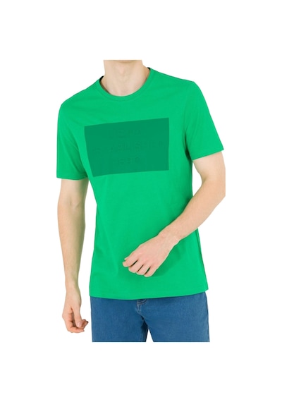Bisiklet Yaka Erkek T-shirt Yeşil