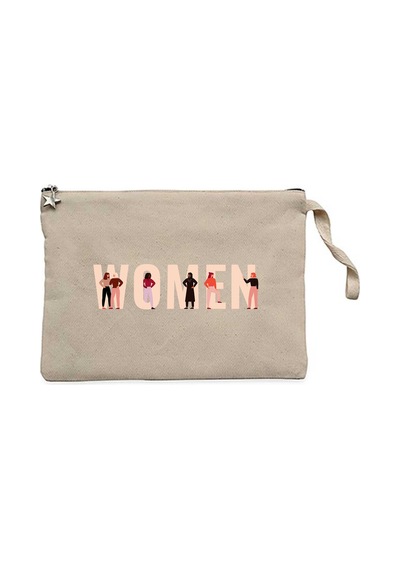 Kendin Ol Krem Clutch Astarlı Cüzdan / El Çantası