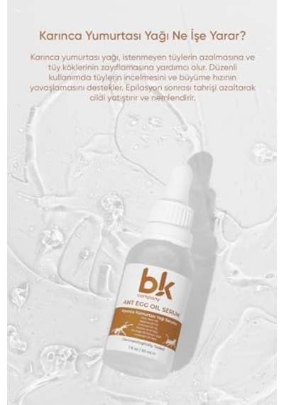 Karınca Yumurtası Yağı Tüy Azaltıcı Ve Tüy Dökücü Doğal Serum 30 Ml