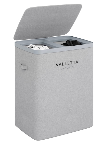 Valletta Paloma 100l Çift Bölmeli Katlanabilir Çamaşır Sepeti