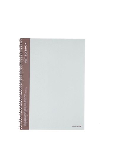 Morning Glory 5000 Trendy Çizgili Defter 25,6x18,4 Cm Gri 10250-84484 Turuncu