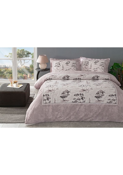 Toile De Jouy Çift Kişilik Nevresim Takımı Pudra