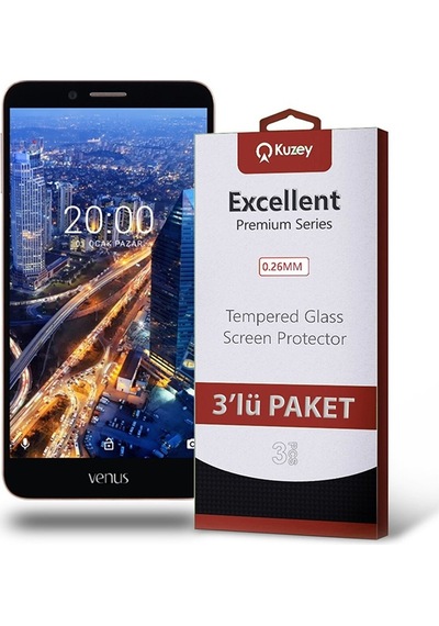 Vestel Uyumlu Venüs V3 5580 Ekran Koruyucu Cam 3 Adet (532176897)