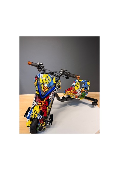 36v 350w Elektrikli Drift Scooter 3 Hızlı 25 Km/h 100 Kg Taşıma Kapasiteli Sarı Sarı