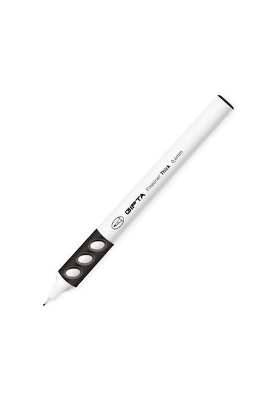 Gıpta Fineliner Thick 0.4 Mm Yuvarlak Gövde Siyah