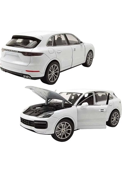 1:24 Ölçek Welly 2018 Porsche Cayenne Turbo Diecast Metal Minyatür Model Araba 15cm